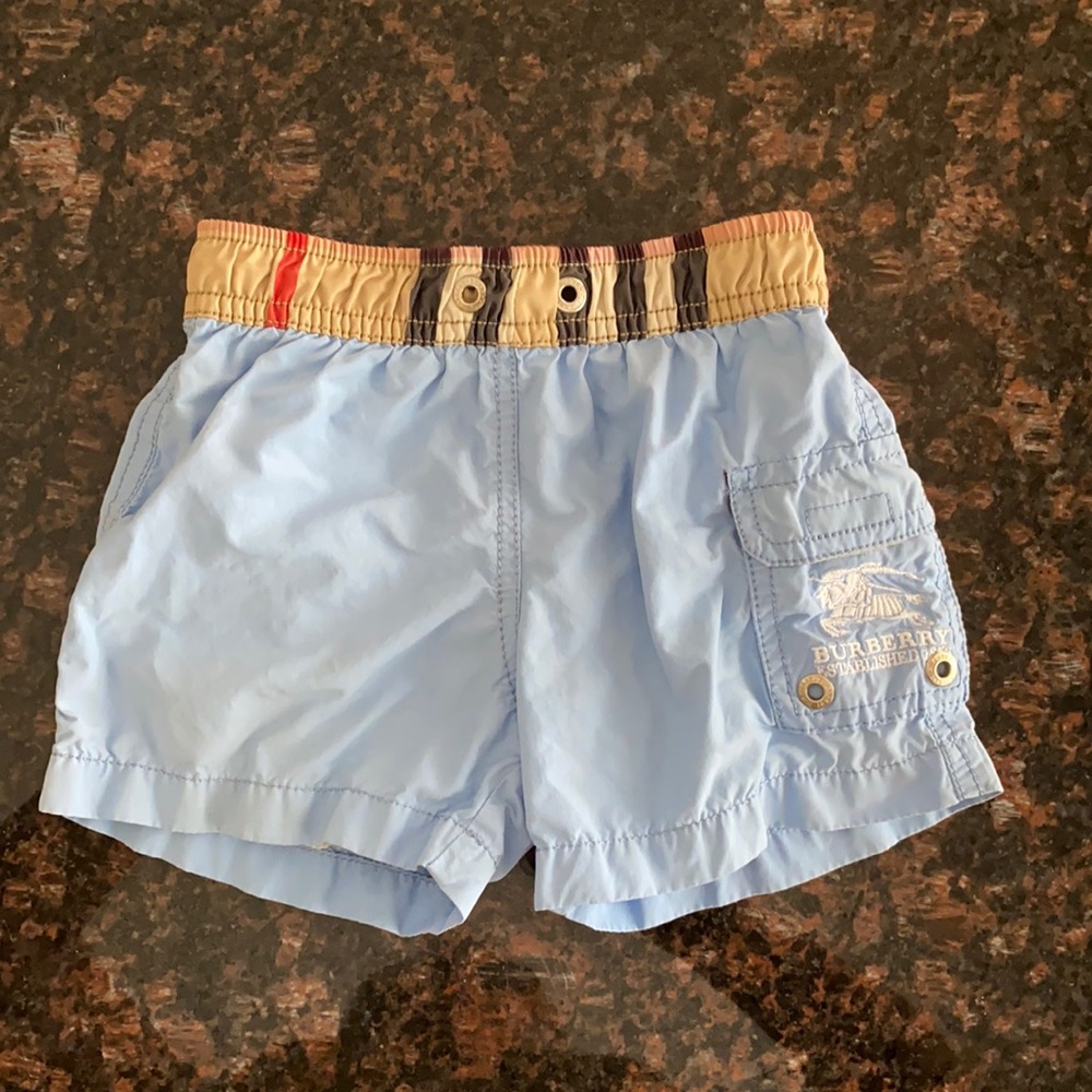 Burberry boys swim trunks 18 Months 51% cotton